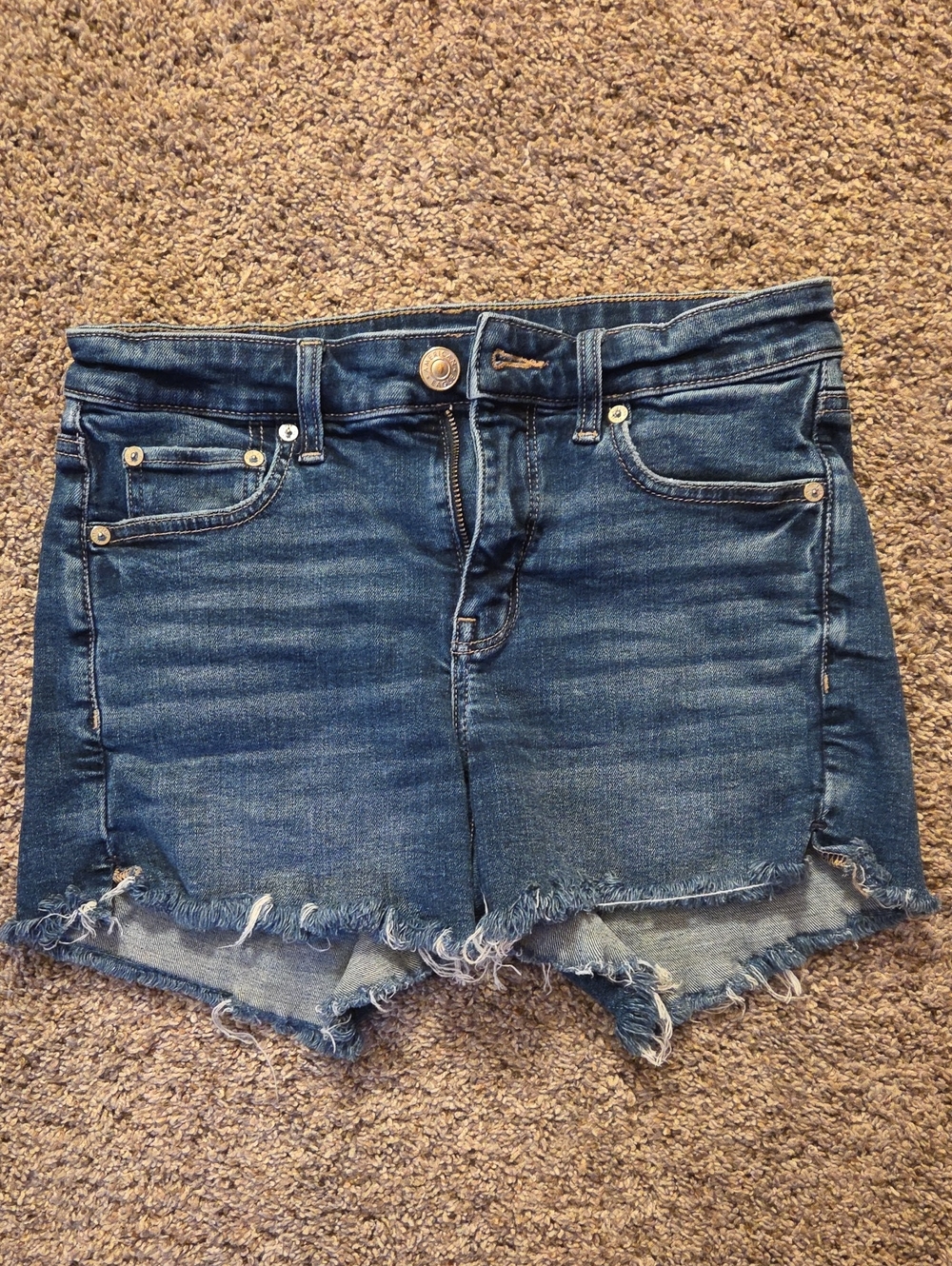 American Eagle Distressed Midi Denim Shorts Women's Size 6
